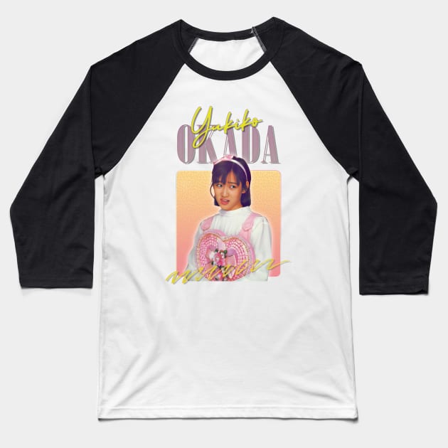 Yukiko Okada / Retro 80s Fan Design Baseball T-Shirt by DankFutura